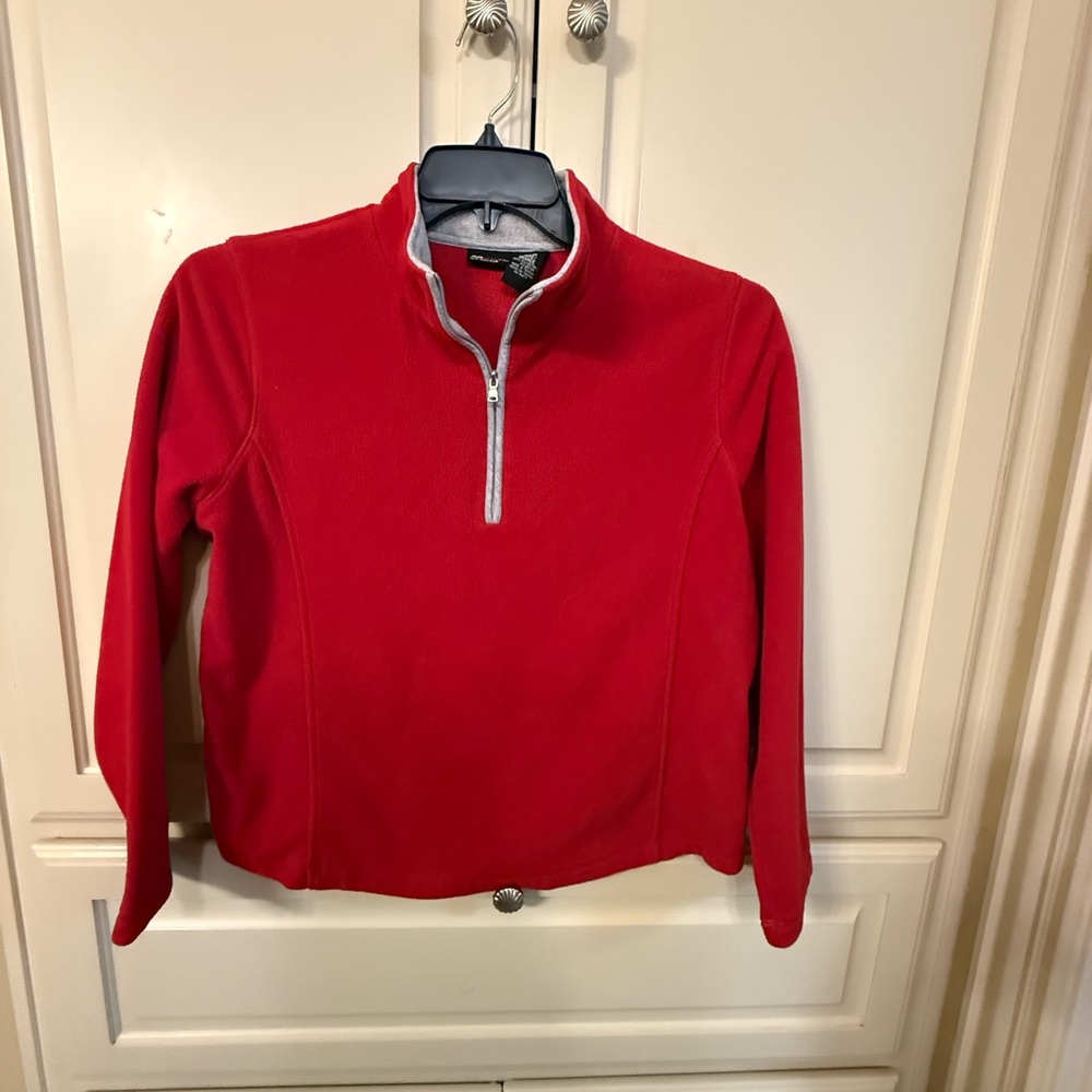 St. John's Bay Red Quarter-Zip fleece Sweater